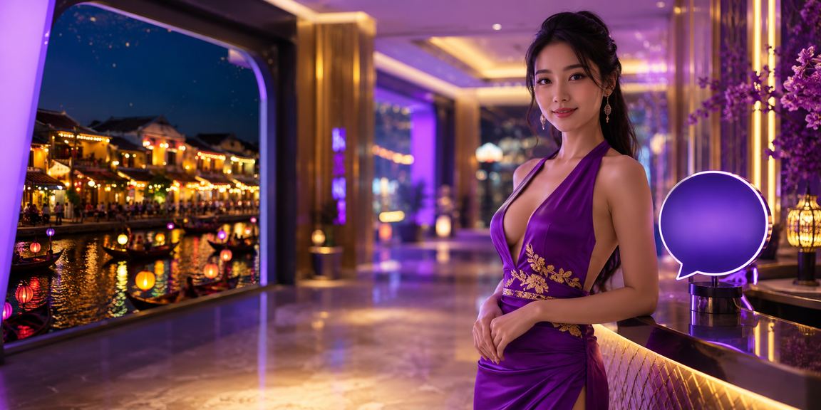 Không khí đặt cược sôi động về đêm tại phố cổ Hội An với ánh đèn neon rực rỡ